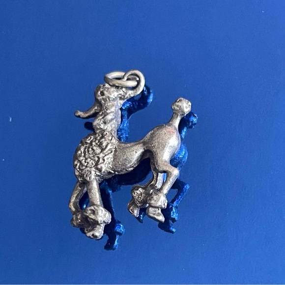 Vintage Pewter Poodle Pendant - Picture 2 of 4